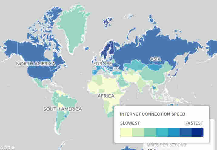 سرعت اینترنت 2017